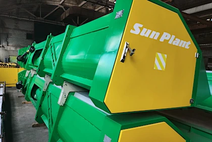 Жатка Sun Plant — робочий процес збирання соняшника